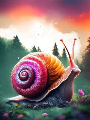  The Snail การผจญภัยของหอยทากบนพื้นหลังสีเขียวสดใส!